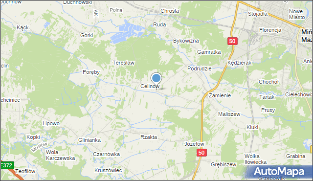 mapa Jędrzejnik, Jędrzejnik na mapie Targeo